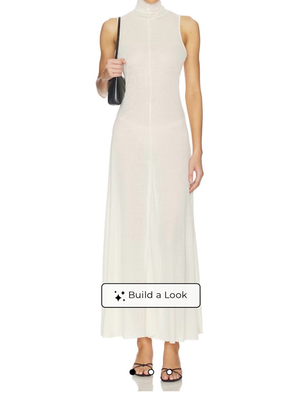 Lioness Cream Sleeveless High-Neck Maxi Dress Effortless and Minimalist Style